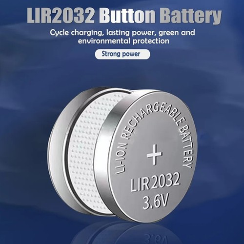 4PCS Button Cells For Wrist Watch LIR2032 Rechargeable 3.6V Coin Cell Batteries - Foto 6 di 11