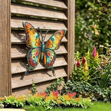 Vibrant Metal Butterfly Wall Sculpture