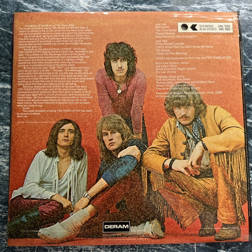 Ten Years After - Ssssh 12” Vinyl Record EX 1st Pressing Foto 2 de 4