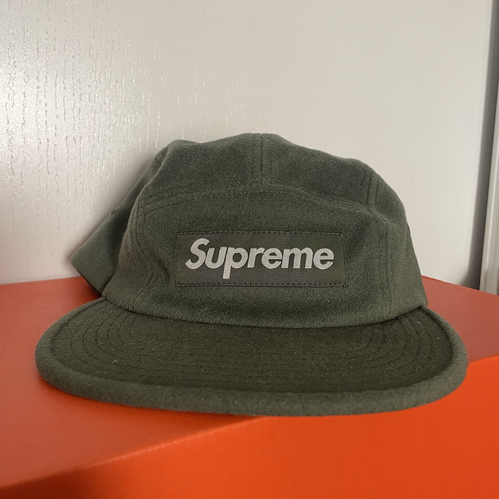 Supreme x Loro Piana Strapback Wool Camp Cap Hat Green Unisex Made