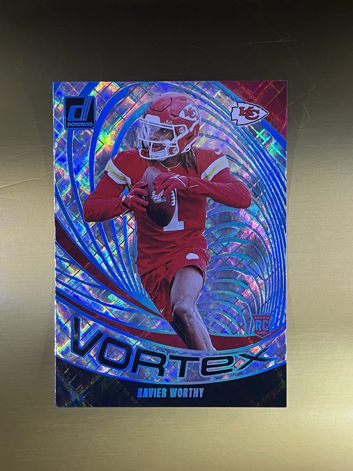 Xavier Worthy Panini Donruss Vortex #VORXWO Cosmic