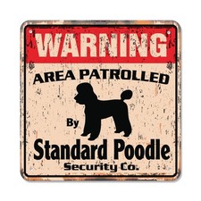 Standard Poodle Sign Funny Dog Lover Gift Indoor Outdoor Plastic Pet Groomer 17"