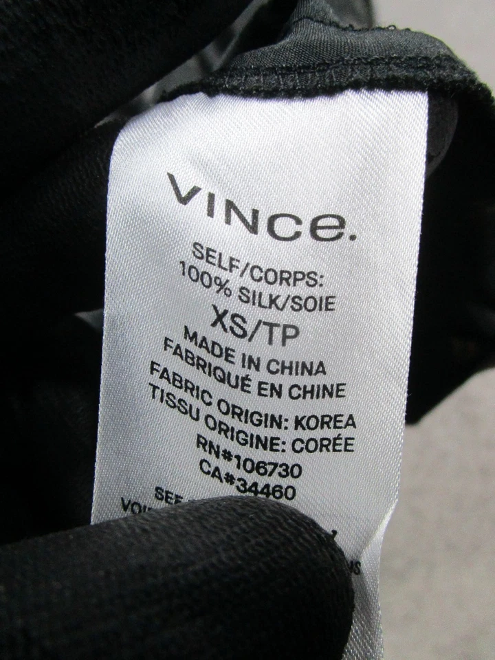 Vestido Vince para mujer Xs verde marrón rosa floral seda envolvente blusa Foto 4 de 4