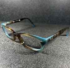 New Ray-Ban Eyeglasses RB5150 5490 Clear Blue Brown Striped 50-16-135 Authentic