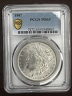 Choice 1887 Morgan Silver Dollar $1 PCGS MS65 GS High Grade Lustrous Beauty !!!