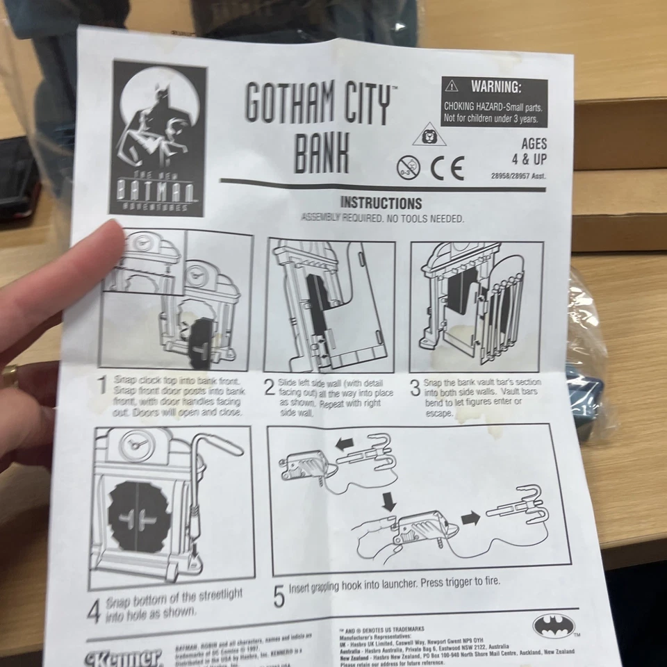Juego Las Nuevas Aventuras de Batman Gotham City Bank Kenner 1997 Piezas Faltan Foto 4 de 4