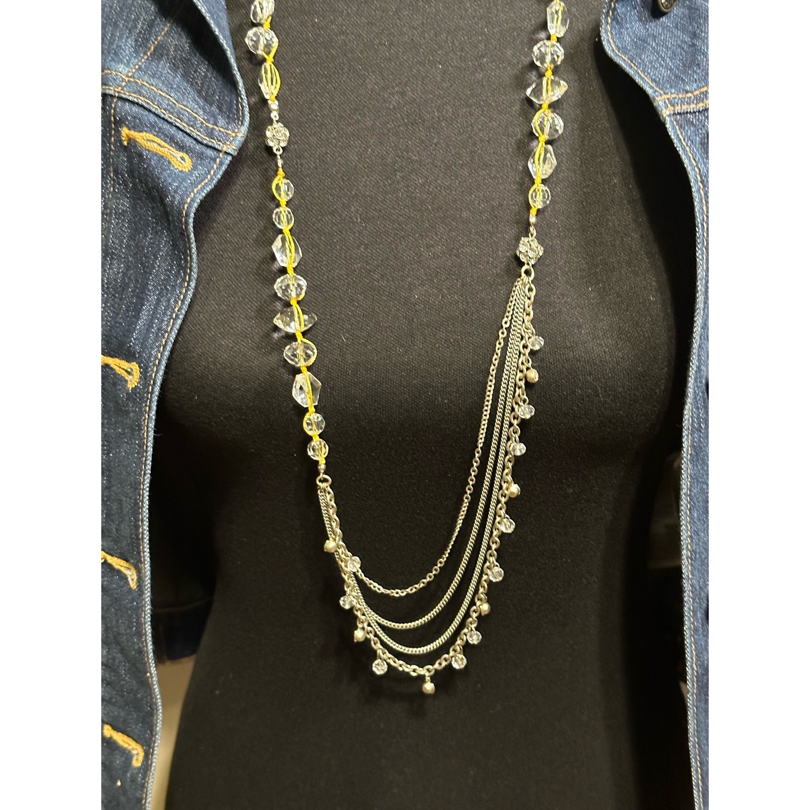 Classic Loft Multi Strand Multi Length Beaded Nec… - image 4