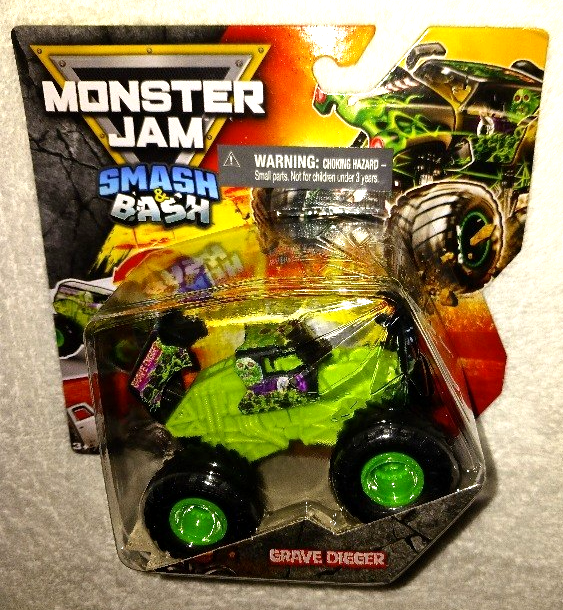 モンスタージャム 巨大 スマッシュ＆バッシュ グレイブディガーモンスタートラック MONSTER JAM MONSTER SMASH & BASH GRAVE DIGGER MONSTER TRUCK 1/64