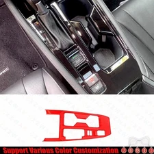 For Honda Accord 2023-24 11th Bright Red Central Console Gear Shift Panel Trim
