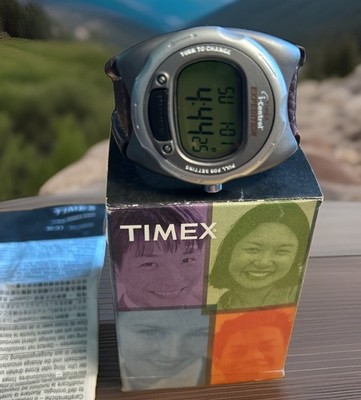 Timex i Control Expedition Wrist Watch Brown Leather Band New Battery