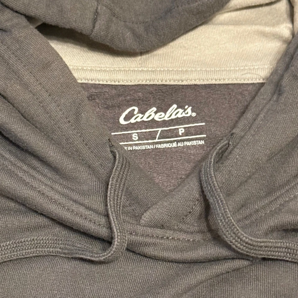 Cabelas Sudadera con Capucha Para Hombre Pequeña Verde/Gris Pullover Manga Larga Outdoorsman World Foto 4 de 4