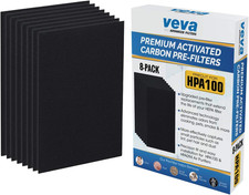 Filter A Odor Reducing Carbon Pre-Filters (4-Pack for Medium Rooms) HRF-A100: HPA100 Pre-Filters Replacement for Honeywell Air Purifier - 8 Pack - HRF-A100 F