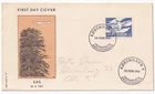 STAMP DENMARK "KOBENHAVN" "AIRPLANE" 1961 FDC ENVELOPE