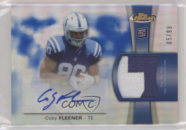 Coby Fleener Finest Rookie Autograph Patch #RAPCF Blue Refractor