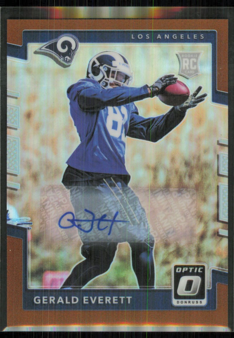 2017 Donruss Optic Rookies Autographs Bronze Gerald Everett Rookie Auto #142