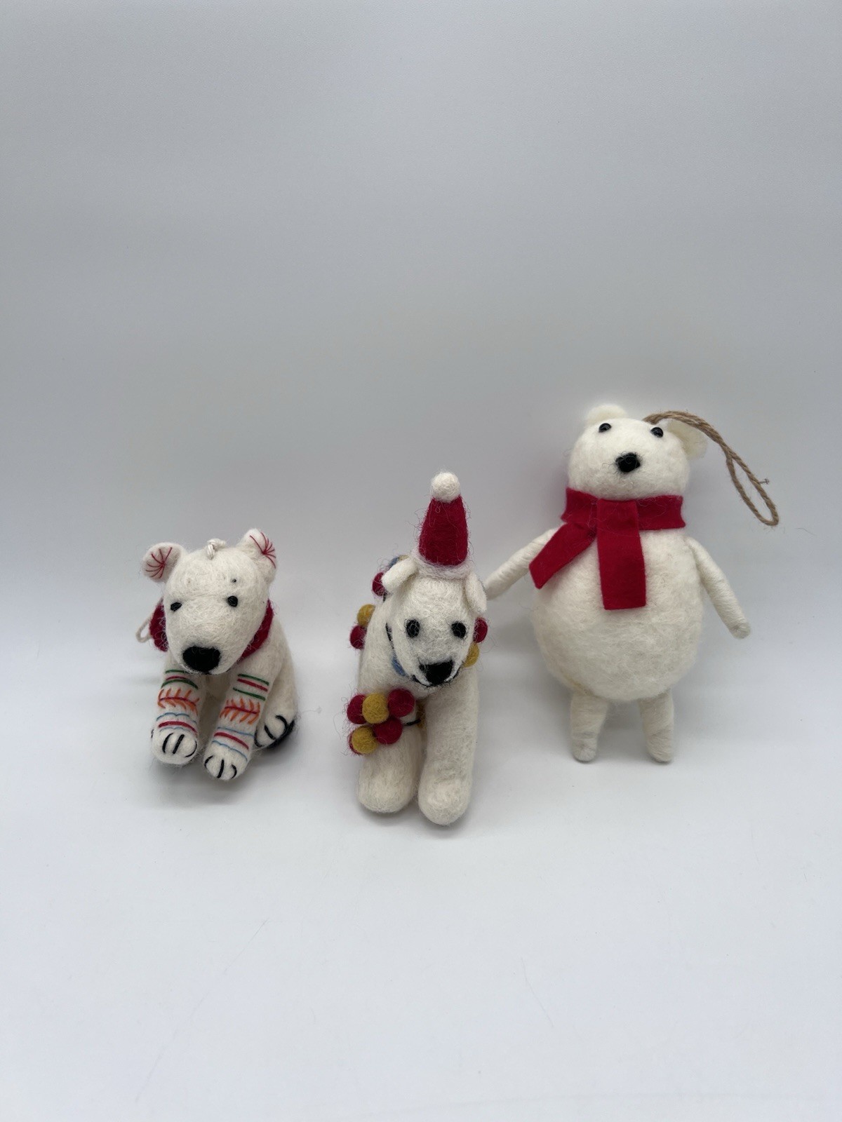 teddy bear plush Christmas ornaments