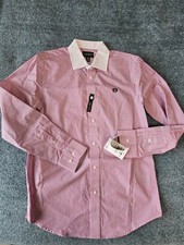 NWT Lauren Ralph Lauren Pink Striped Button Down Shirt Big Boys Size 16