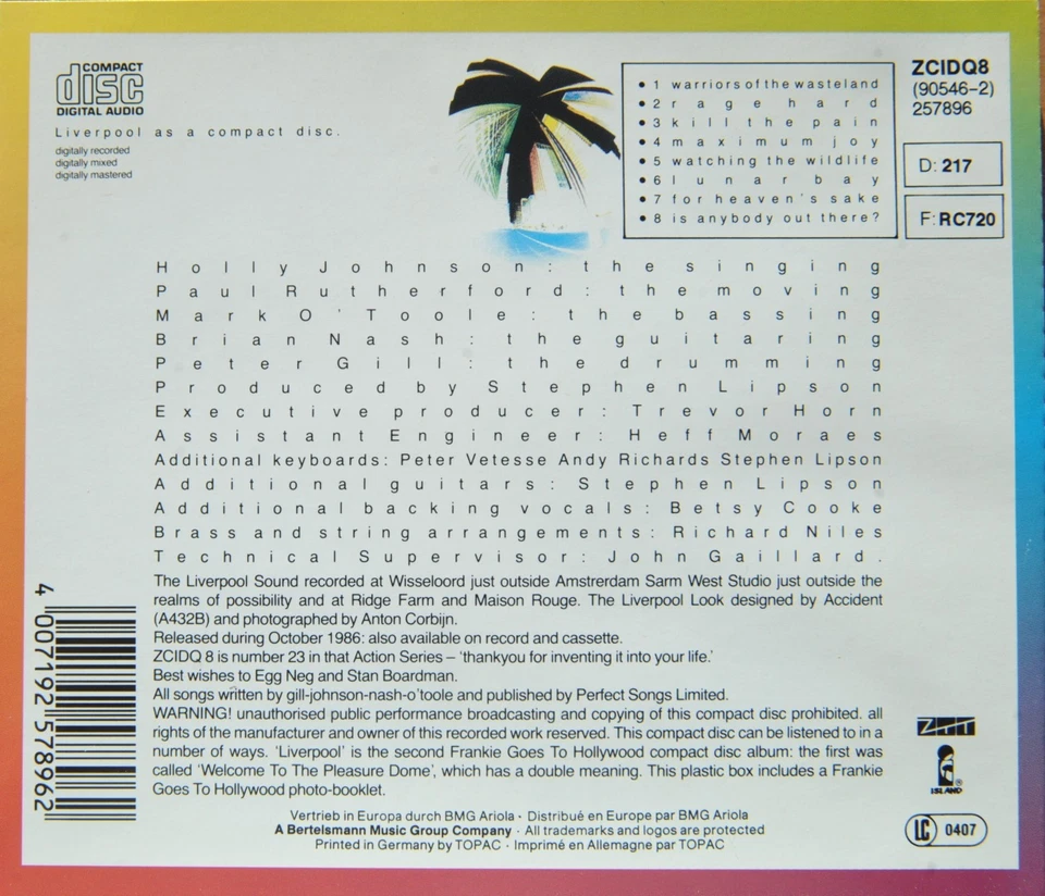 CD🔴 FRANKIE GOES TO HOLLYWOOD - „LIVERPOOL“  NEU - Bild 2 von 2