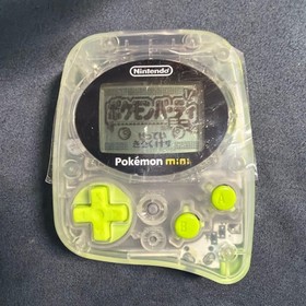Nintendo Pokemon Mini Chikorita Green Console + 3 Games Tested