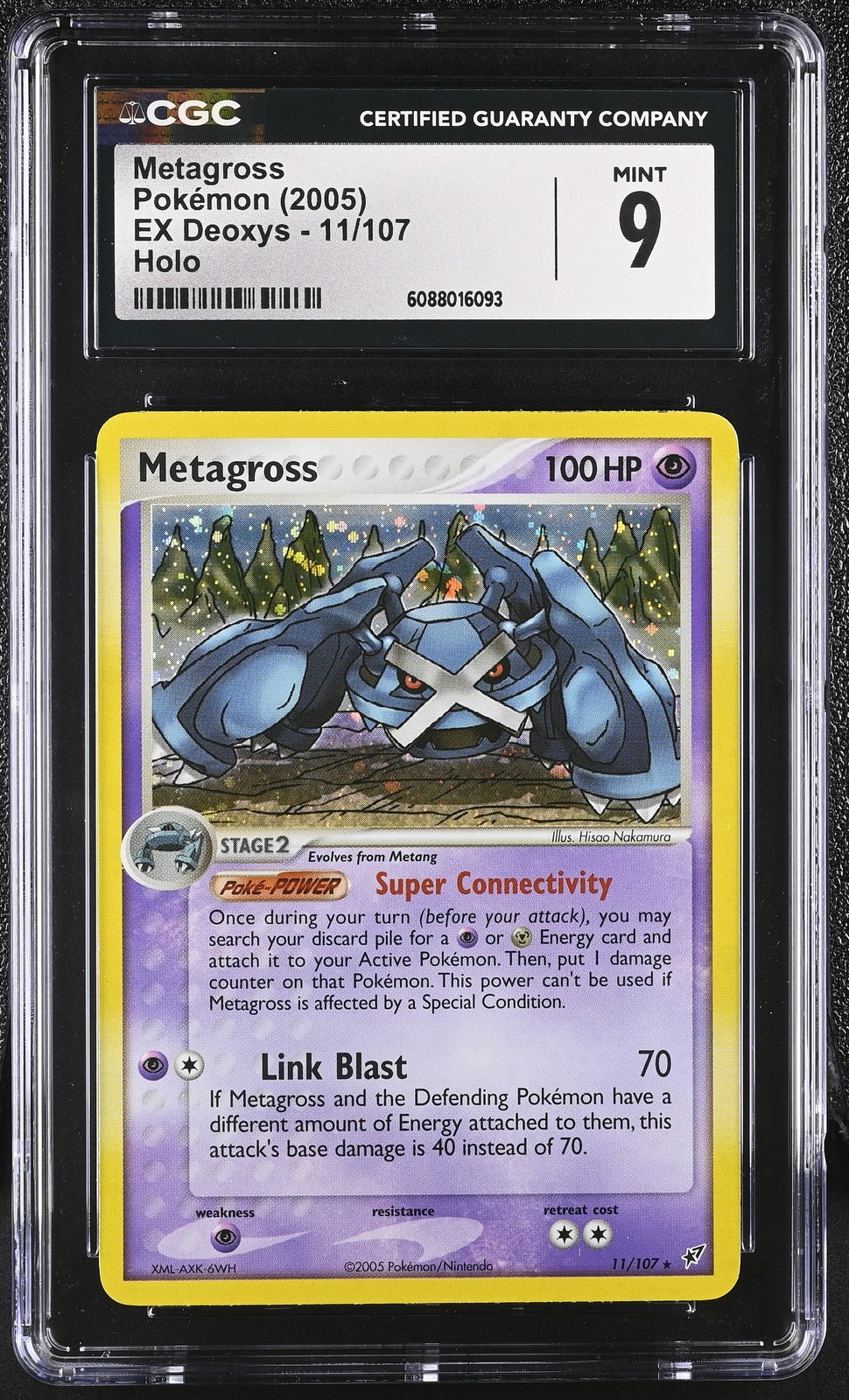 CGC 9 MINT Metagross 2005 EX Deoxys 11/107 Holo Pokemon Card