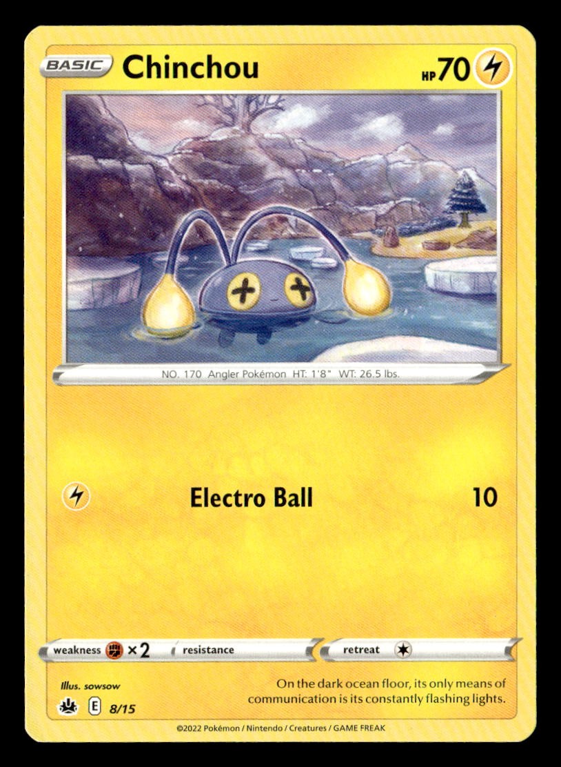 Pokemon Chinchou #008/015 tcg Near Mint or Better