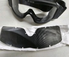 Lunettes tactiques ESS Profile NVG comme neuves jamais utilisées lentille fumée transparente manche en tissu noir