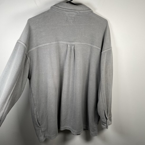 Aerie Oversized Long Flannel Trucker Shacket Outdoor Top Grey Womens Size L - Picture 17 of 20