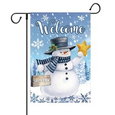 12x18 inch Winter Snowman Garden Flag 12x18 Double Sided Welcome Garden Flag ...