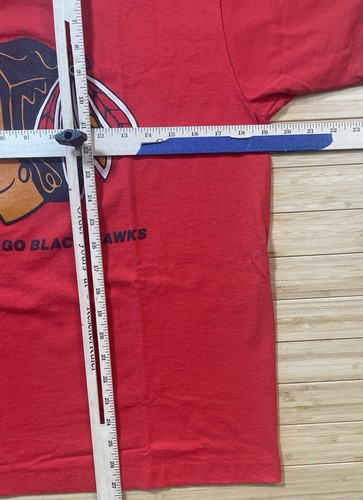 Vintage Chicago Black Hawks T Shirt Screen Stars Mens Large - Picture 4 of 5