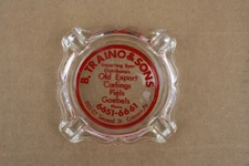 Vintage B. Traino & Sons Glass Ashtray Old Export Carlings Piels Beer
