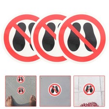3PCS No Step Decal Do Not on Stickers Warning Tags Danger Signs Safety Round {