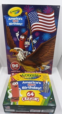 Crayola Crayons Special Edition 2026 America s Birthday 250th + Coloring Book
