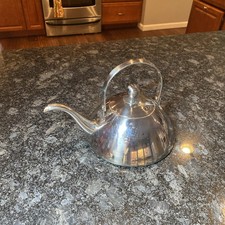 Lepicure 18/10 Stainless Steel Tea Pot Teapot Cool MCM Design EUC