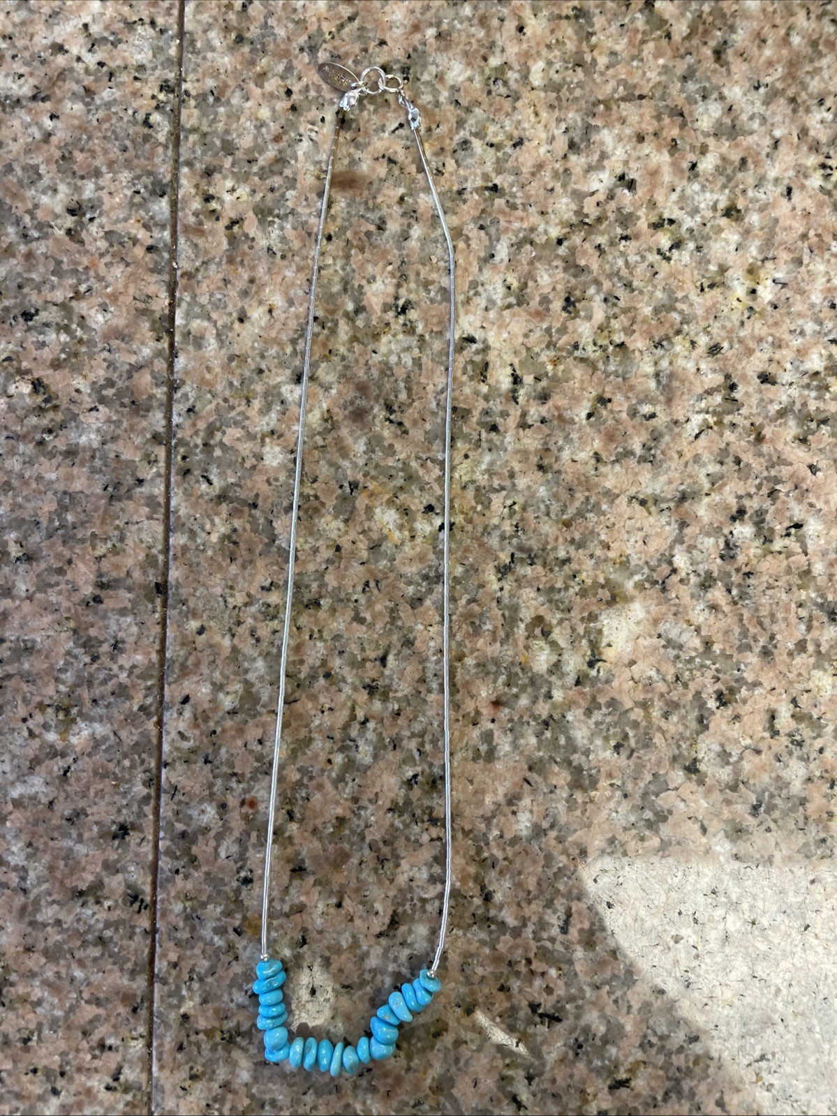 JTV Sleeping Beauty Turquoise Nugget Sterling Silver Necklace Southwest Style