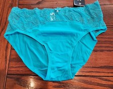 NWT WACOAL RARE SATIN HIPSTER W LACE PANTIES WE117005 AQE M