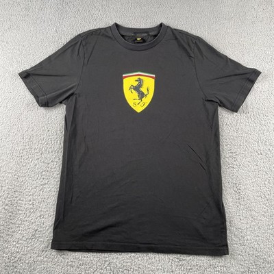 Ferrari X Puma Official Motorsport Racing   Medium Black T Shirt Classic Logo