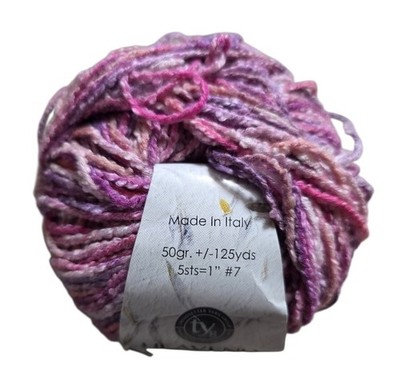 Trendsetter Yarn Skein Ball Cotton Blend Pink 50g 125 yd Made In Italy NWT