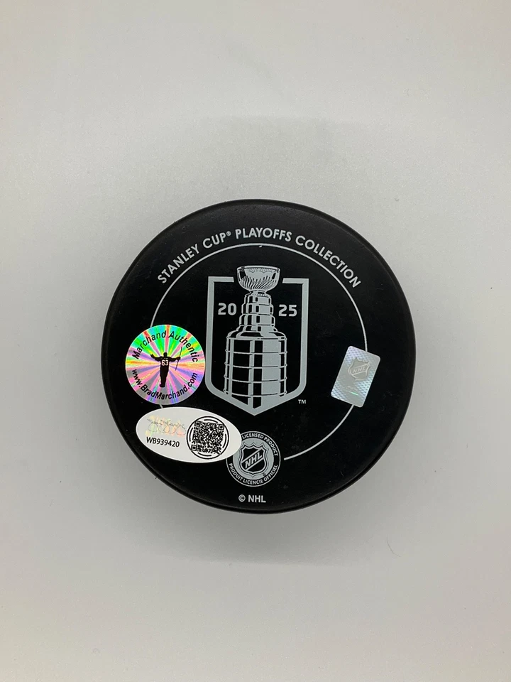 FLORIDA PANTHERS BRAD MARCHAND 签名 25' SC 冠军 PUCK JSA WITNESS COA 认证 — 第 2/3 张图片