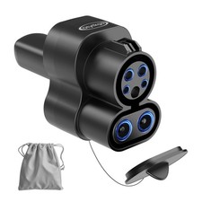 2 in 1 CCS J1772 to Tesla Adapter, 250KW DC / 80A AC, CCS1 to NACS Charging...