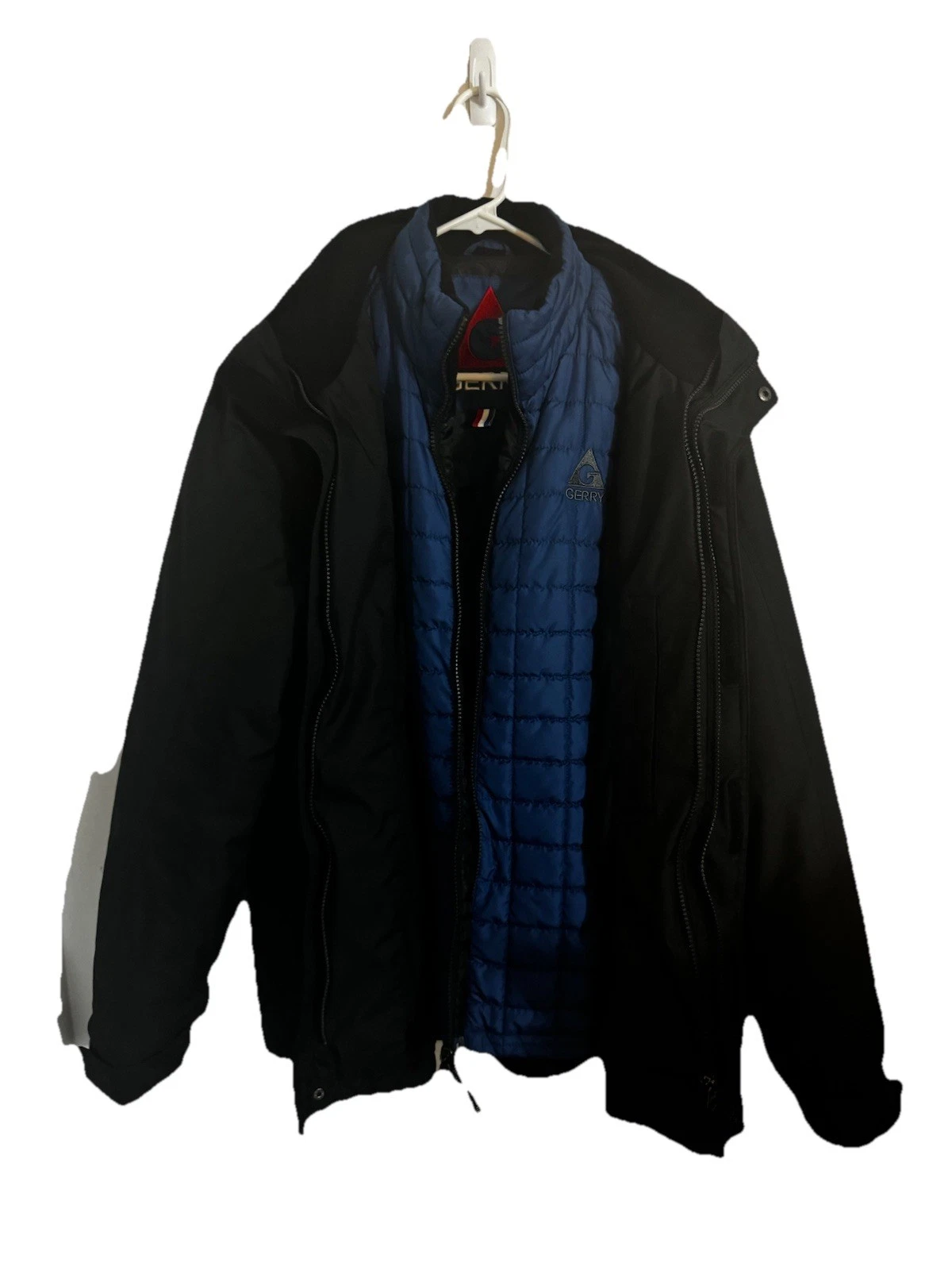 Gerry Men's Jackets 3-in-1 Systems Jacket, Black/Blue, Small