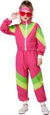 80s 90s Retro Windbreaker Set Girls Workout Costume Outfit Track Suit