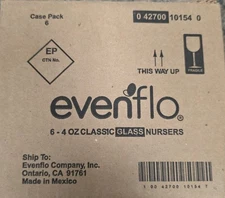 Evenflo Feeding Vented Bpa- Glass Baby 6 pack per box 