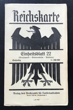 Reichskarte Einheitsblatt 22, Greifswald, Swinem&uuml;nde, Anklam, Insel Usedom, 1928