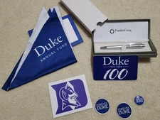 Duke University Blue Devils Set - Pen Stickers Pins Dog Bandana Car Auto Decal