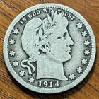 1914 D Barber Quarter - 90% Silver