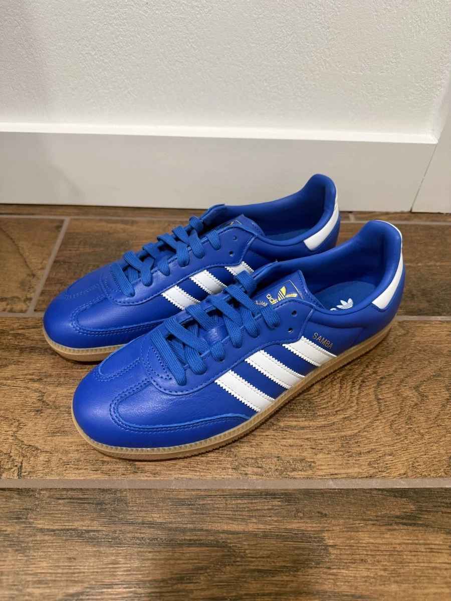 adidas Samba OG White Blue | eBay
