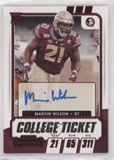 2021 Contenders Draft Picks College Game Ticket Red Marvin Wilson #167 Auto 0t1i