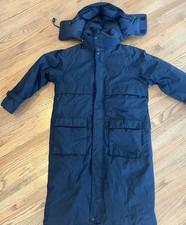 Eddie Bauer Gore-Tex Size S Men Blue Goose Down Hooded Puffer Coat Jacket Parka