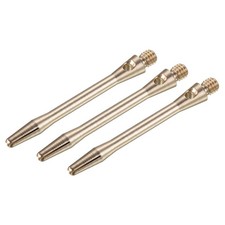 45mm Dart Shafts, Medium 2BA Thread Aluminum Dart Stems - 3 Pack Brass Tone 