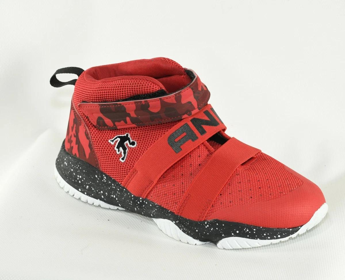 AND1 White Red Black Mid Top Basketball Shoes BBAN29E5310 Size US 5